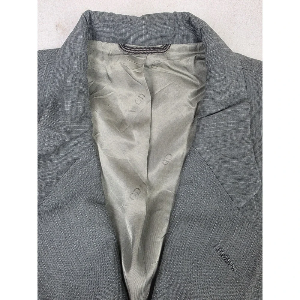 Christian Dior Monsieur 2 Piece Grey Suit Blazer Pants Mens Size Large